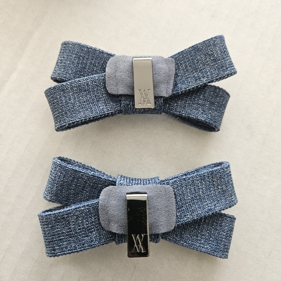 Vivaia Denim Blue Addie Removable Bow Clip NWT - Picture 6 of 7